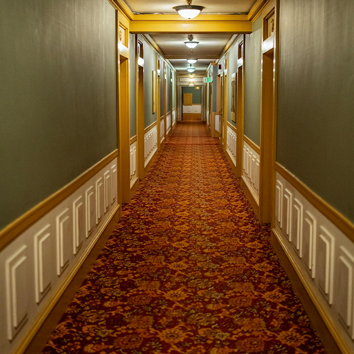 Hotel carpet cleaning in rooms and lobbies